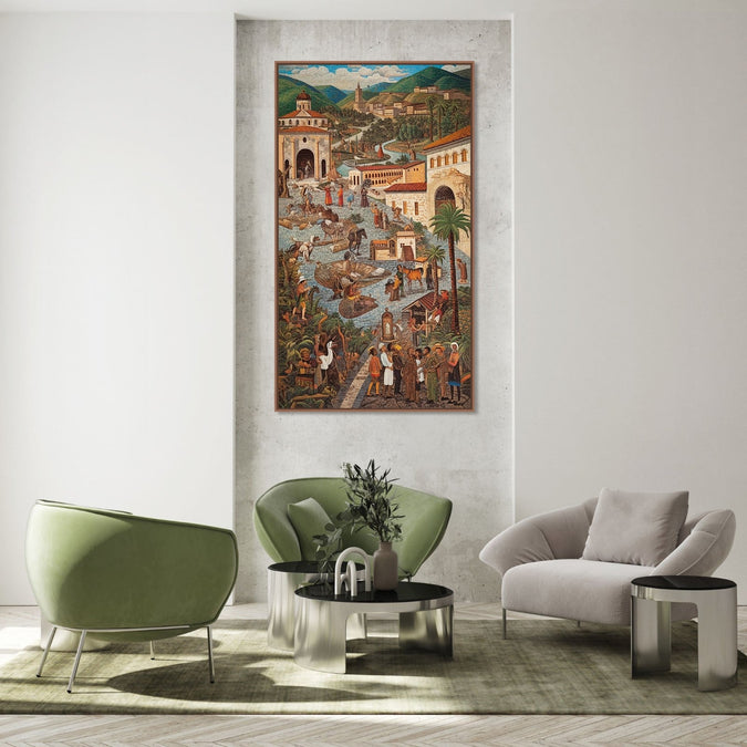 Handmade Painting for Bed Room : european-colonial-influenced-art