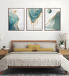 Handmade Painting for Bed Room : gold-and-aqua-landscapes