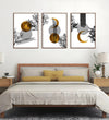 Handmade Painting for Bed Room : gold-monochrome-abstract