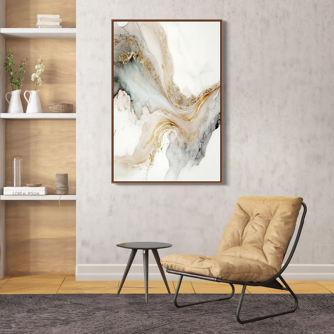 Handmade Painting for Bed Room : golden-elegance