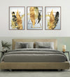 Handmade Painting for Bed Room : golden-feathers