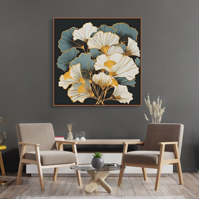 Handmade Painting for Bed Room : golden-ginkgo-glow