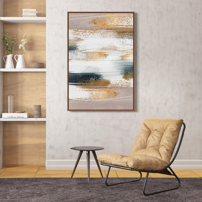 Handmade Painting for Bed Room : golden-horizon-glow