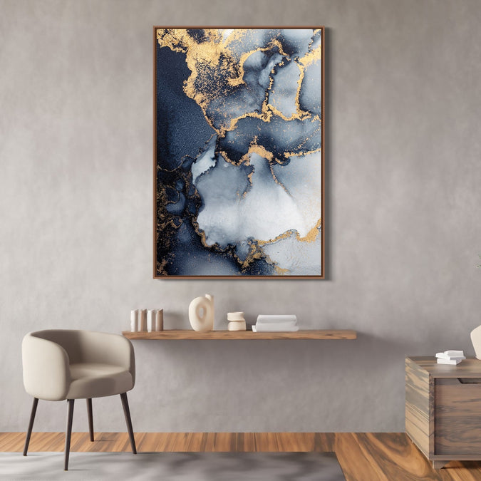 Handmade Painting for Bed Room : golden-midnight-elegance