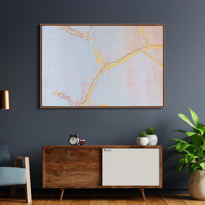 Handmade Painting for Bed Room : golden-network-mirage