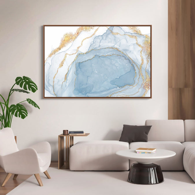 Handmade Painting for Bed Room : golden-veins-2