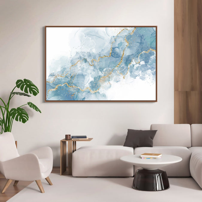 Handmade Painting for Bed Room : golden-whirlwind-3