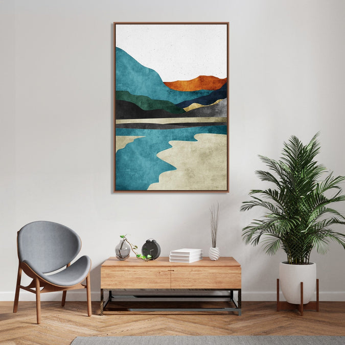 Handmade Painting for Bed Room : minimalist-art-landscape-1