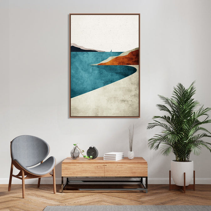 Handmade Painting for Bed Room : minimalist-art-landscape-2