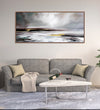 Handmade Painting for Bed Room : monochrome-beach-sunset