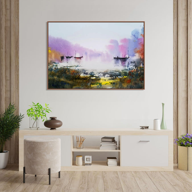 Handmade Painting for Bed Room : on-the-water