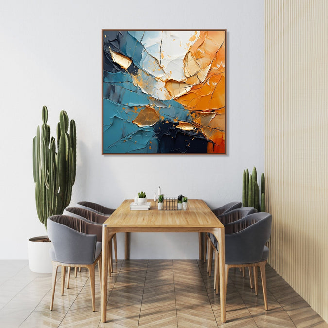 Handmade Painting for Bed Room : peace-of-fire-water