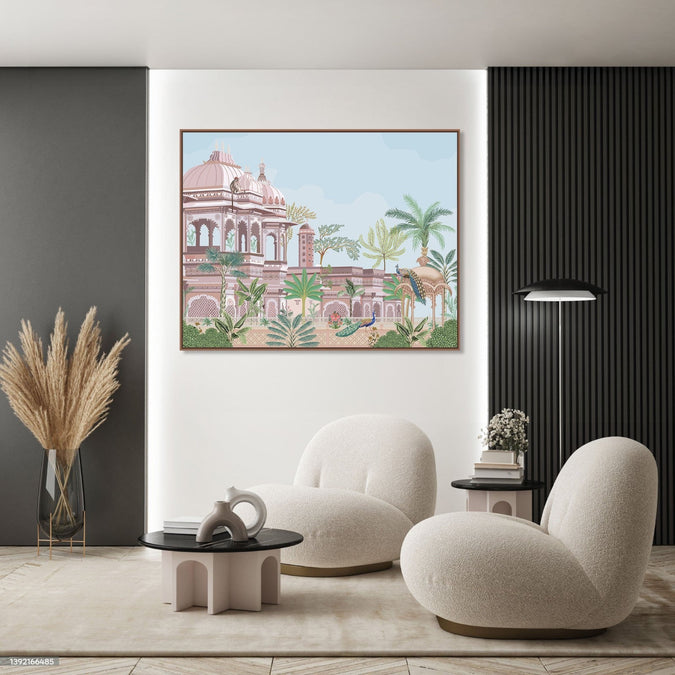 Handmade Painting for Bed Room : pichwai-palace-edge