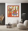 Handmade Painting for Bed Room : rajasthani-phad-art-folk-dance