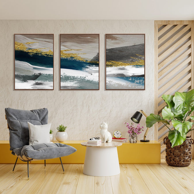 Handmade Painting for Bed Room : seashore-abstracts