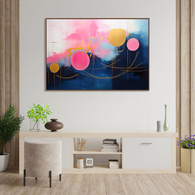 Handmade Painting for Bed Room : spring-orbs