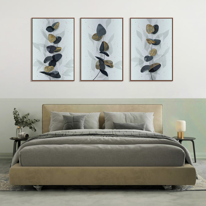 Handmade Painting for Bed Room : stone-butterflies