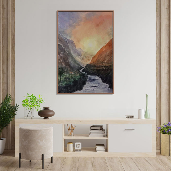 Handmade Painting for Bed Room : sun-in-the-valley