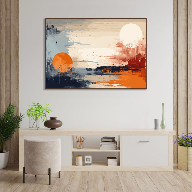 Handmade Painting for Bed Room : sunset-and-sunrise