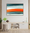 Handmade Painting for Bed Room : tangerine-wave