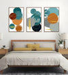 Handmade Painting for Bed Room : teal-abstracts