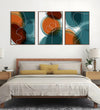 Handmade Painting for Bed Room : teal-and-earthy-abstracts