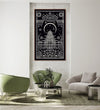 Handmade Painting for Bed Room : thangka-temple-in-monochrome