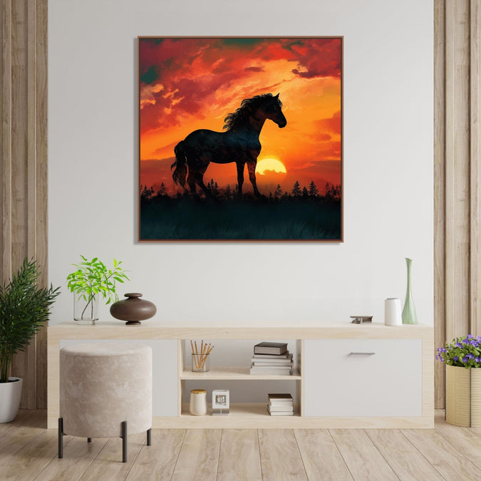 Handmade Painting for Bed Room : the-sunset-shadow