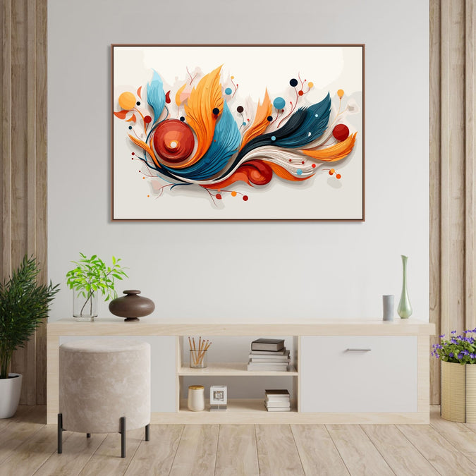 Handmade Painting for Bed Room : unfurling-curls