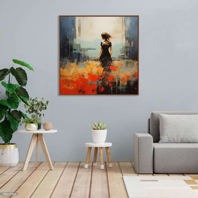 Handmade Painting for Bed Room : walk-for-colours