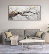 Handmade Painting for Bed Room : winter-tree-branch-with-golden-shoots