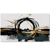 Handmade Painting for Drawing Room : abstract-golden-black-orb