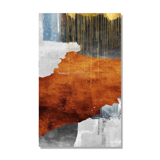 Handmade Painting for Drawing Room : abstract-wooden-hues-1