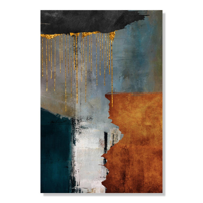 Handmade Painting for Drawing Room : abstract-wooden-hues-3