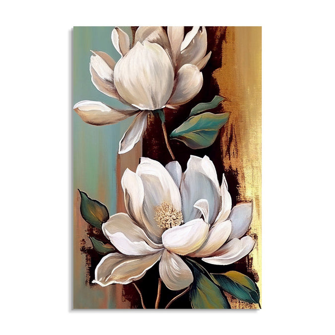 Handmade Painting for Drawing Room : gilded-blooms