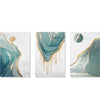 Handmade Painting for Drawing Room : gold-and-aqua-landscapes