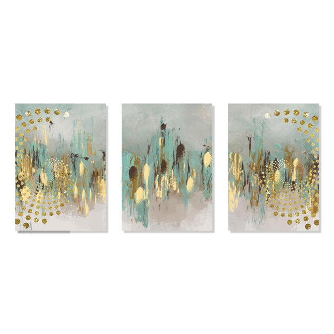 Handmade Painting for Drawing Room : gold-leaf-absracts