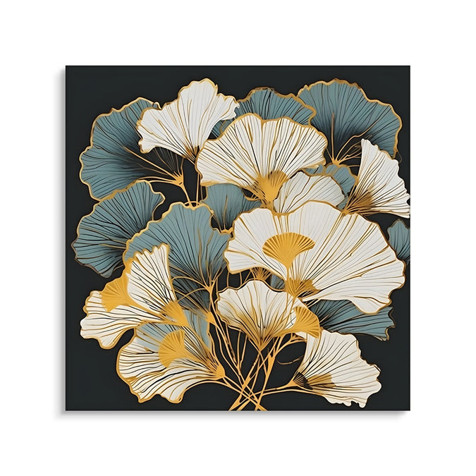 Handmade Painting for Drawing Room : golden-ginkgo-glow