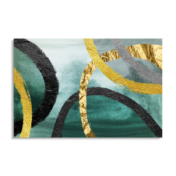 Handmade Painting for Drawing Room : golden-loops-harmony