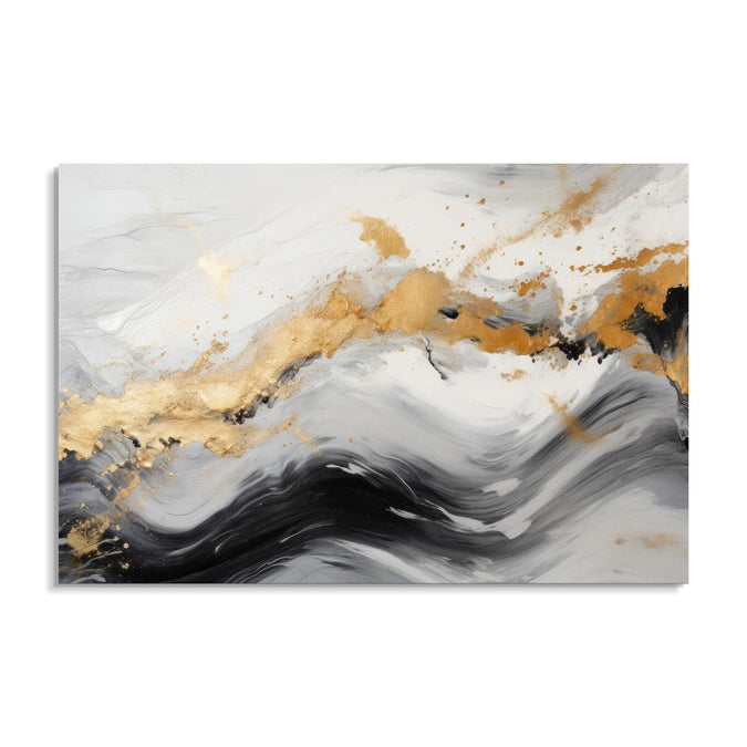 Handmade Painting for Drawing Room : golden-swirls-2