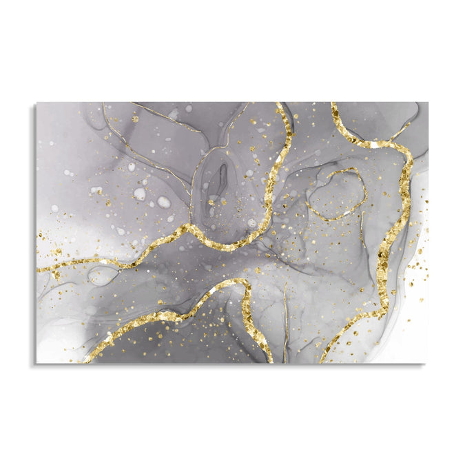 Handmade Painting for Drawing Room : golden-swirls-4