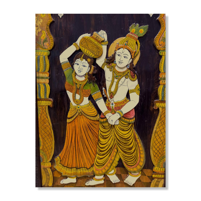 Handmade Painting for Drawing Room : indian-radha-krishna