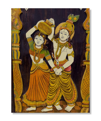 Handmade Painting for Drawing Room : indian-radha-krishna