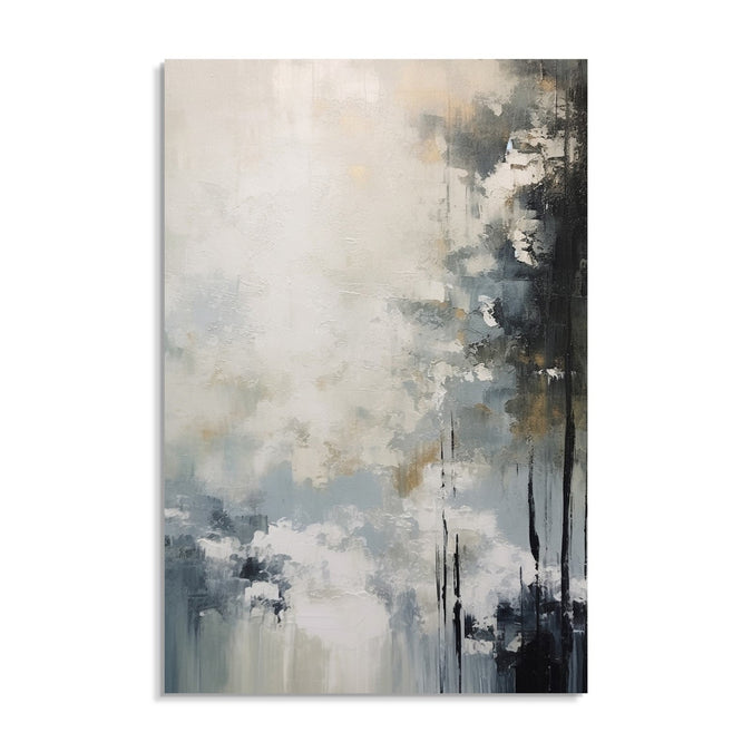 Handmade Painting for Drawing Room : misty-monochrome