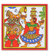 Handmade Painting for Drawing Room : rajasthani-phad-art-folk-dance