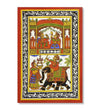 Handmade Painting for Drawing Room : rajasthani-phad-art-warrior-rituals