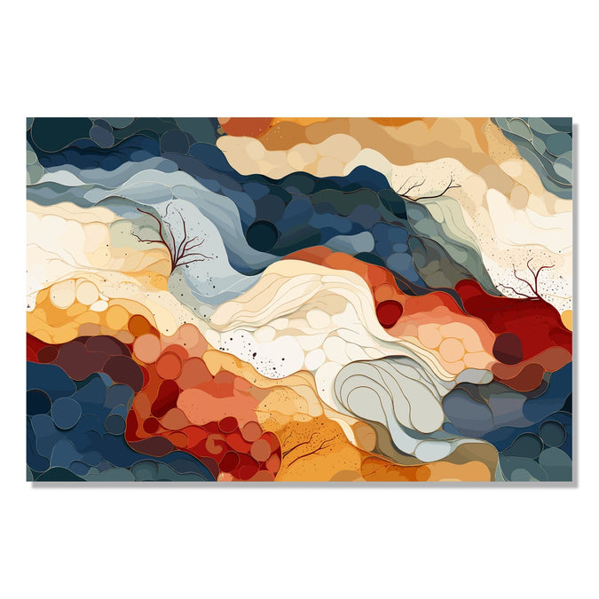 Handmade Painting for Drawing Room : rising-clouds