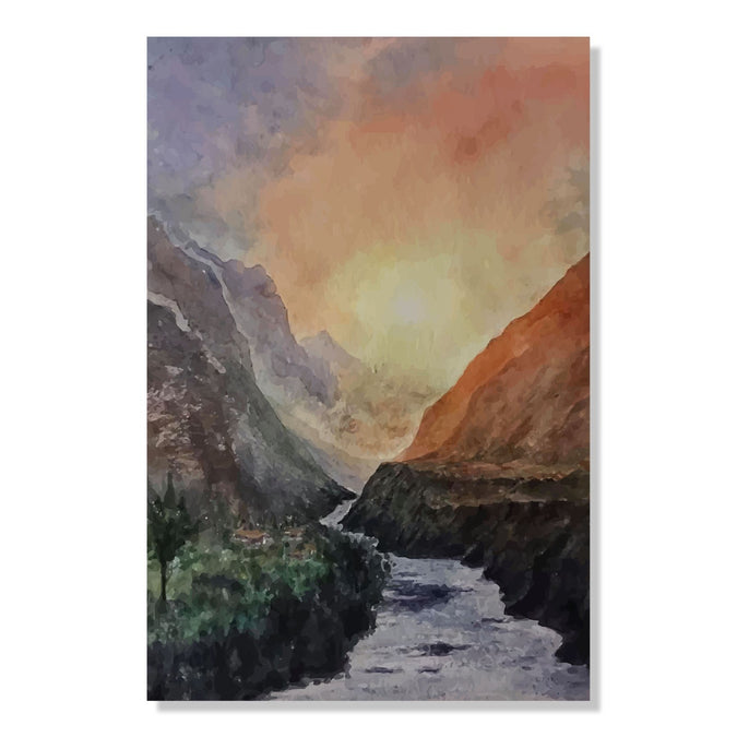 Handmade Painting for Drawing Room : sun-in-the-valley