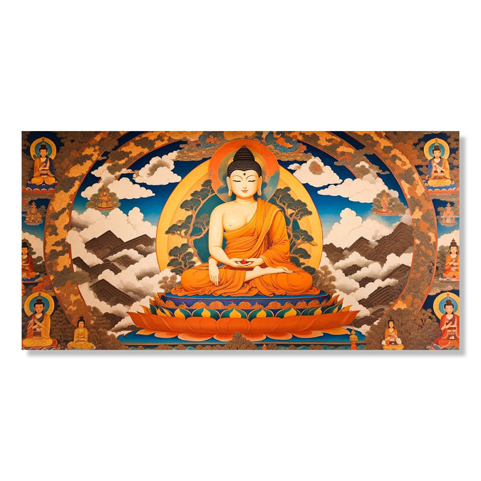 Handmade Painting for Drawing Room : thangka-buddha-1