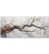 Handmade Painting for Drawing Room : winter-tree-branch-with-golden-shoots